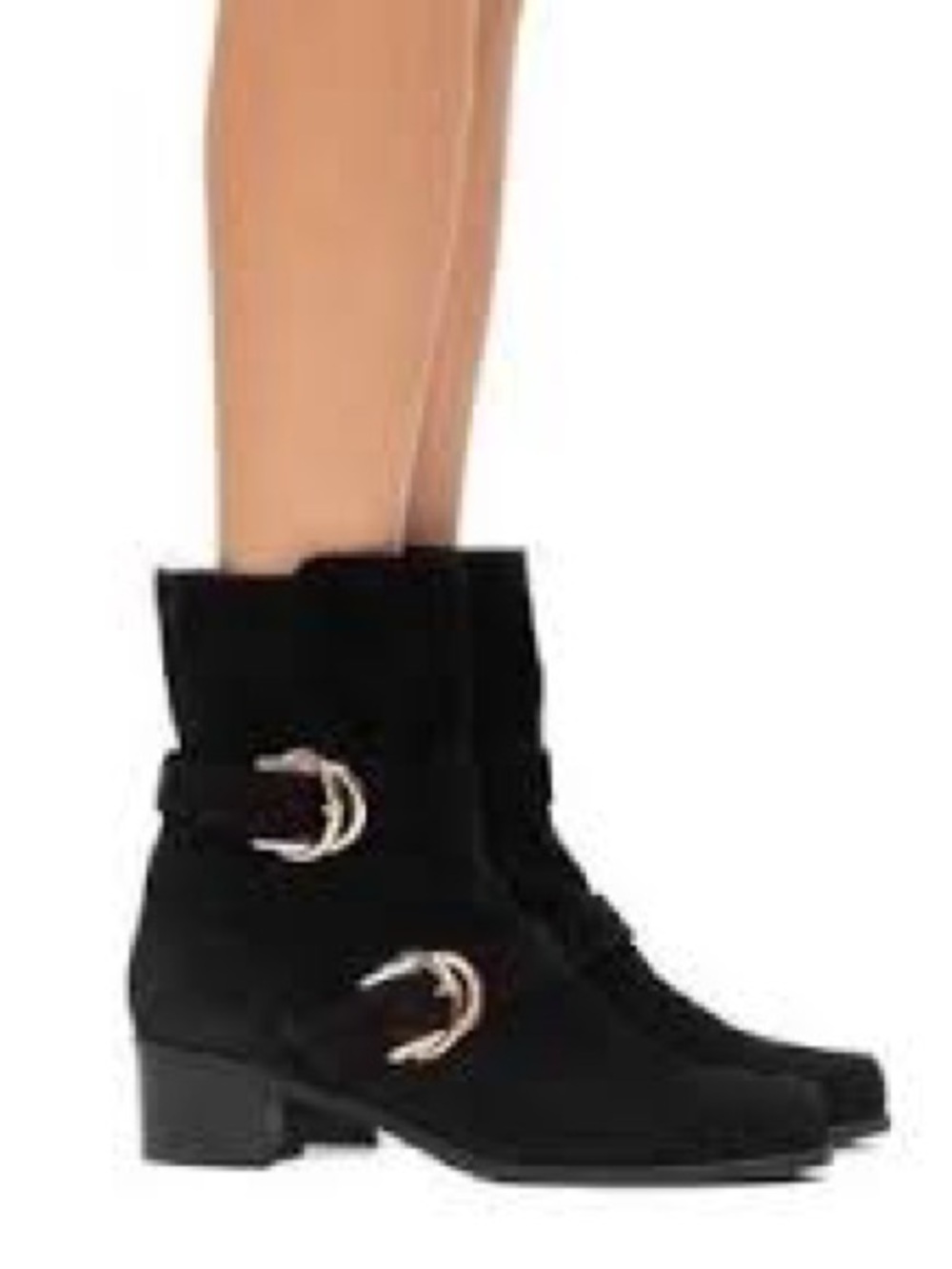 Stuart Weitzman Moto Black Booties
